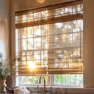 Wooden curtains, Japanese curtains, bamboo curtain decoration, handmade, woven wooden curtains, natural curtains.
