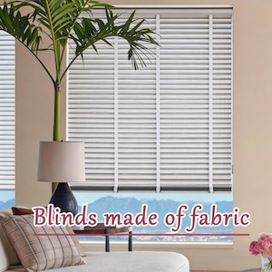 Color-blocking Fabric Venetian Blinds | Light Filtering Privacy Window Shades for Home
