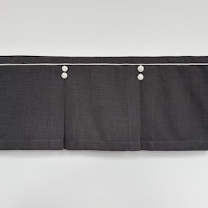 Gray curtain fabric, decorative curtain fabric, custom sizes, curtain fabric with trim.