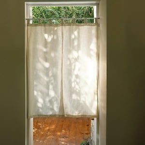 Housewarming home gifts, solid color door curtains, cotton and linen door curtains, home bedroom door curtains, door curtains