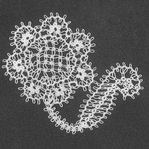 Tatted Flower Motif pattern(Bobbin Lace Inspired)