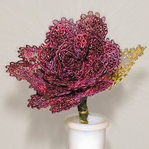 Floribunda 3D rose and orchid pattern