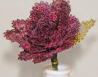 Floribunda 3D rose and orchid pattern