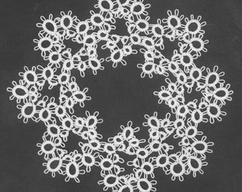 1 Shuttle Tatting-patroon - Onderzetter/Doily