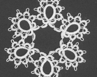 1 Shuttle Tatting-patroon - Sneeuwvlok #1