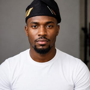 Puede incluir: Un gorro negro con corona puntiaguda y rayas decorativas bordadas en dorado y blanco en el lateral. El gorro se lleva sobre la cabeza y presenta un dise&ntilde;o estructurado y plegado con una base de tela negra s&oacute;lida y detalles geom&eacute;tricos.