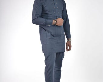 ART002, Ropa africana para hombre, Vestimenta tradicional africana, Traje africano a medida, Dashiki para hombre, Kaftán africano, Agbada nigeriano