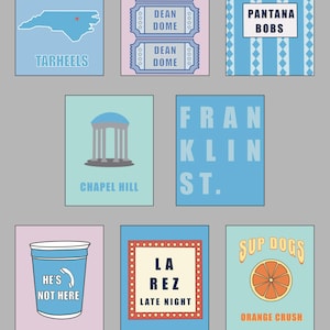 University of North Carolina Digital Art  UNC Digital Prints  College Wall Art Tarheels