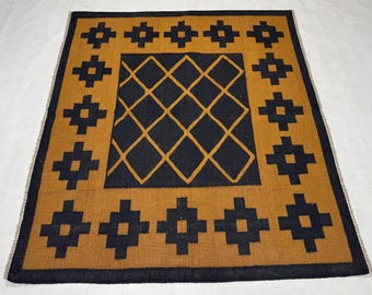 Custom made wool kilim rug, Handmade tapestry wall hanging vintage style rug, Made to order woven kilim, Boho contemporary Flat weave kilims