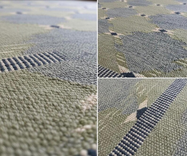 Handmade Swedish Kilim Rug: Custom Scandinavian Wool Rug image 12
