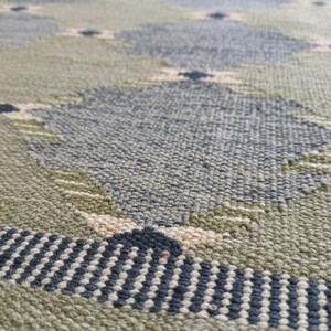 Handmade Swedish Kilim Rug: Custom Scandinavian Wool Rug image 4