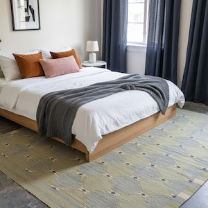 Handmade Swedish Kilim Rug: Custom Scandinavian Wool Rug image 1