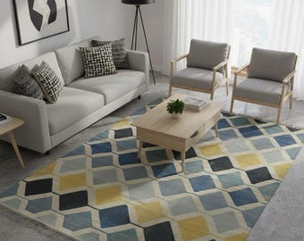 Handmade Kilim Rug: Geometric Wool Flatweave - Custom Order