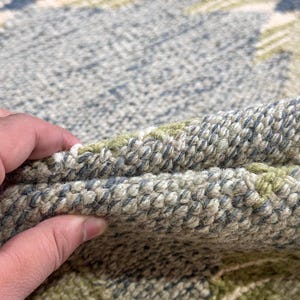 Handmade Swedish Kilim Rug: Custom Scandinavian Wool Rug image 9