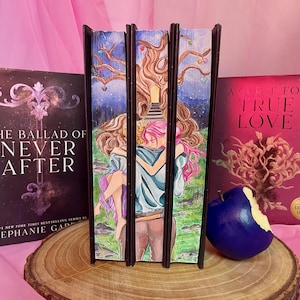 Once Upon A Broken Heart, The Ballad of Never After, A Curse For True Love, Painted Books, Painted Edges, Book Art, Fore Edges