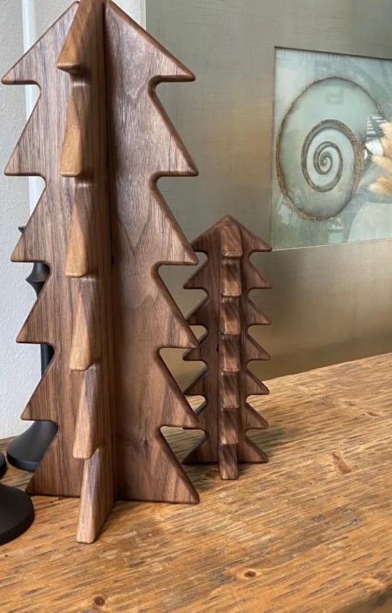 Skinny Wood Christmas Trees (Set of 2)
