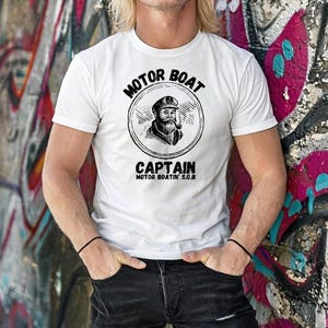 Motor Boating Captain SOB T-shirt Graphic Joke TShirts Crazy Funny Shirts for Men Women Teens Novelty Tee Offensive T-shirt