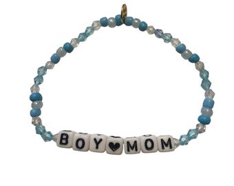 Jongensmoeder kralenarmband, cadeau met kralen voor moeder