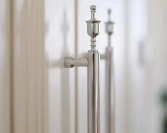 Luxus Vintage Messing Silber Schrank Griff, französischer moderner minimalistischer Schubladenknauf, Kleiderschrank Türknauf, Möbelbeschläge