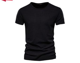 Lightweight Cotton O-Neck T-Shirt: Men's Breathable Gym & Casual Tee
