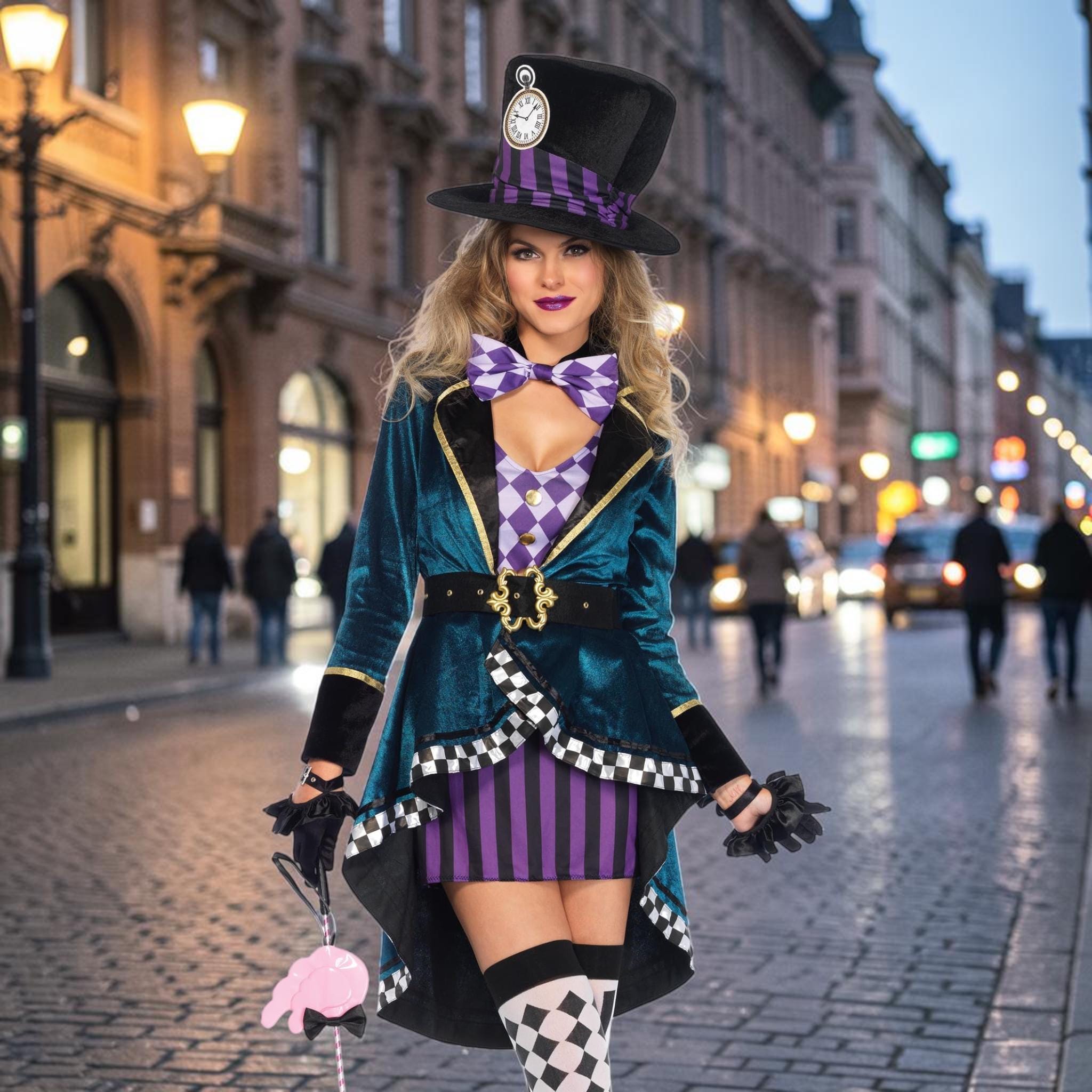 mad hatter ladies fancy dress Womens LowStock:39628087984179