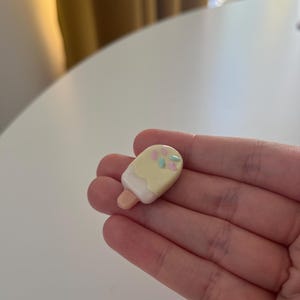 Ice cream polymer clay charm