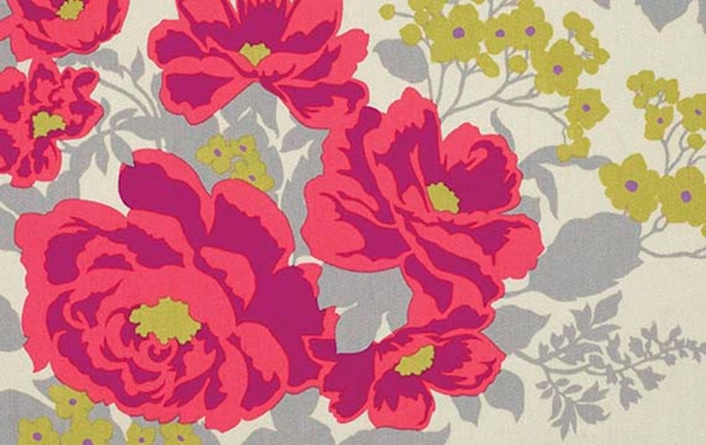 1 Yard Home Decor Free Spirit Joel Dewberry Flora-DIAMONTE-STONE SaJD030