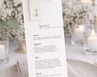 Stress-free wedding menu card in under 3 minutes | DIY wedding birthday template | elegant Canva menu card | 0.10 each