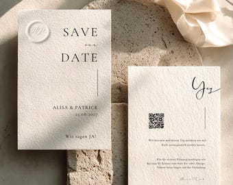 Minimal DIY Save the Date Card | Modern Wedding Invitation Canva | Elegant Save Our Date Template 2026