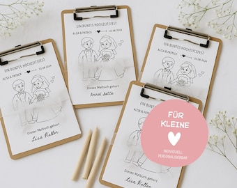 Personalized Wedding Coloring Book for Kids | DIY Wedding Card Book Template | Downloadable Canva Coloring Book