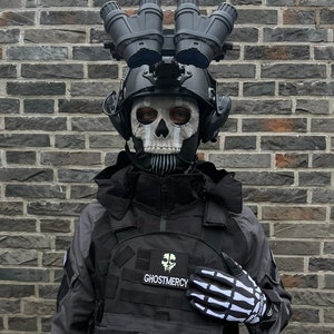 Ghost Full Set - Cosplay Gear for Airsoft | Tactical Helmet with Night Vision & Combat Gear | Ghost Operator Equip