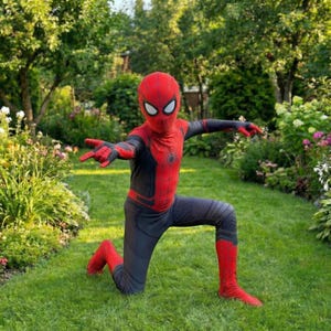 Kids Spider Suit Costume Superhero Bodysuit Halloween Outfit Boys Birthday Gift Zentai Jumpsuit Cosplay Red Black Suit Kids Costume