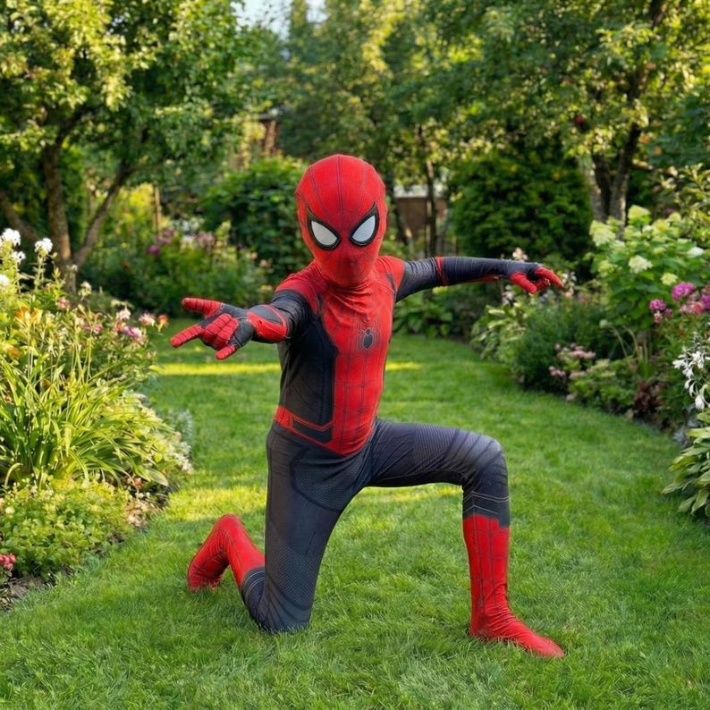 Kids Spider Suit Costume Superhero Bodysuit Halloween Outfit Boys Birthday Gift Zentai Jumpsuit Cosplay Red Black Suit Kids Costume