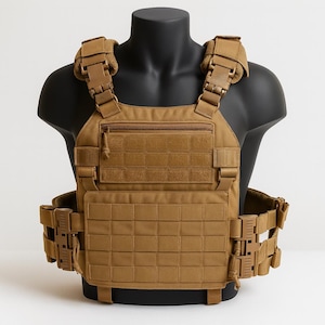 Airsoft Tactical Vest with Quick-Release Buckle | Adjustable MOLLE Plate Carrier | Military-Style Gear for Training, Cosplay & Survival