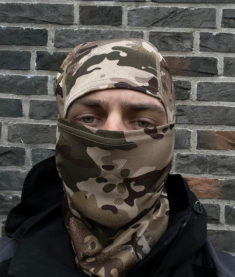3-Pack Tactical Military Balaclavas - Camo, Black & Olive Green - Breathable, All-Season Face Masks for Outdoor, Hunting, and Airsoft