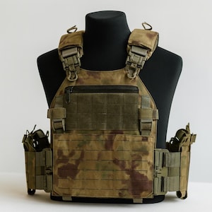 Modular Tactical Vest with Quick-Release Buckle | Military-Grade Adjustable Plate Carrier | Airsoft, Training, Paintball Gear
