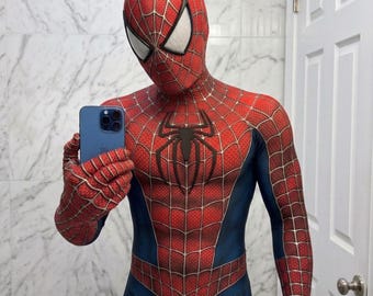 Red Spider Suit-cosplaykostuum Full Body Suit | Op helden geïnspireerde outfit met webpatroon | Zentai-kostuum halloweenkostuum voor heren en dames