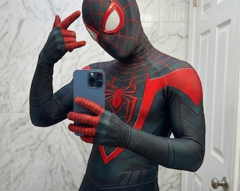 Morales Spider Pak Cosplay Volwassen Halloween Kostuum Volledige Bodysuit Zentai Tweede Huid Superheld Outfit PS Stijl Party Pak Mannen