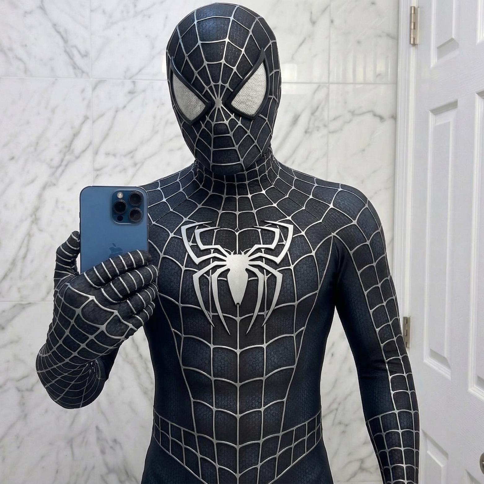 Black spiderman suit - Etsy 日本