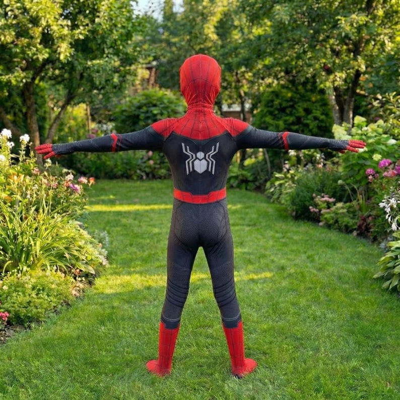 Kids Spider Suit Costume Superhero Bodysuit Halloween Outfit Boys Birthday Gift Zentai Jumpsuit Cosplay Red Black Suit Kids Costume