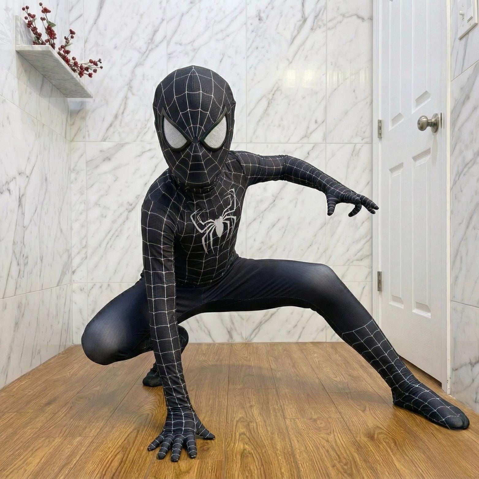 Black spiderman suit - Etsy 日本