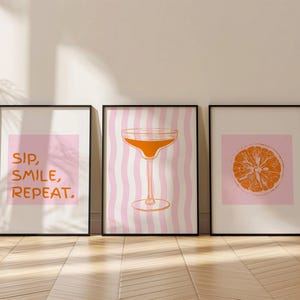 Set of 3 Bar Posters, Trendy Bar Cart Art, Bar Cart Decor, Minimalist Lounge Decor Wall Art, Home bar Cocktail Print, Modern Cocktail Art 39