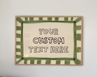 Custom Quote Print, Personalized Text Poster, Hand-Drawn Lyrics Wall Art, Dopamine Decor, UNFRAMED