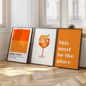Aperol Poster, Trendy Bar Cart Art, Bar Cart Decor, Home bar Kitchen Decor, Cocktail Print, Aperol Spritz Print, Beverage Print 44