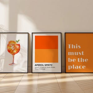Plakat Aperol, Modna sztuka na barze, Dekoracja baru, Dekoracja kuchni w domu, Wydruk koktajlowy, Wydruk Aperol Spritz, Wydruk napojów 44