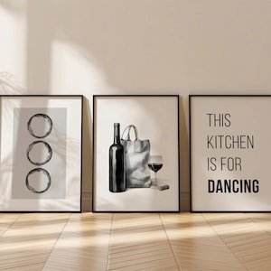 Set of 3 Wine Posters, Trendy Bar Wall Art, Modern Kitchen Decor, Bar Cart Decor, Wine Lover Gift, Artistic Wine Print, Lounge Art Poster 62
