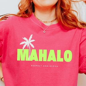 Maglietta Mahalo, maglietta per le vacanze alle Hawaii, maglietta Hawaii, maglietta abbinata per la famiglia, magliette da viaggio alle Hawaii, maglietta da crociera alle Hawaii, maglietta Vacay Mode, t-shirt da viaggio