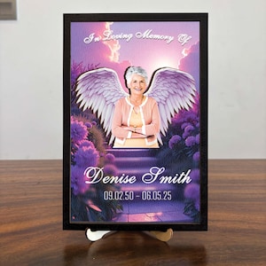 Dad Memorial Photo Frame, In Loving Memory Wooden Picture Frame, Mom Memorial Frame, Memorial Table Decor, Bereavement Gift, Funeral Gifts