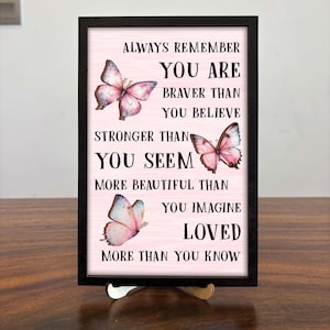 Inspirational Wooden Sign 2 layer, Unique Inspirational Gift for Family, Friends, Positive & Happy Mental Quote Sign Plaque Decoration
