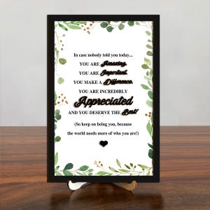 Motivational Wooden Sign 2 layer, Inspirational Wood Frame, Inspirational Gifts, Inspirational Desk Sign, Gifts for Her, encouragement gift